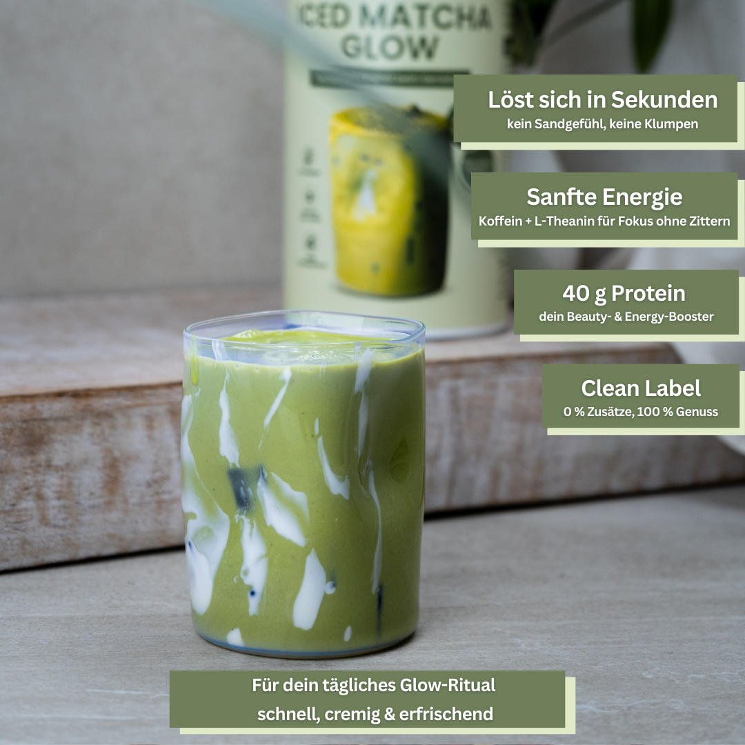 Almond Iced Matcha Glow