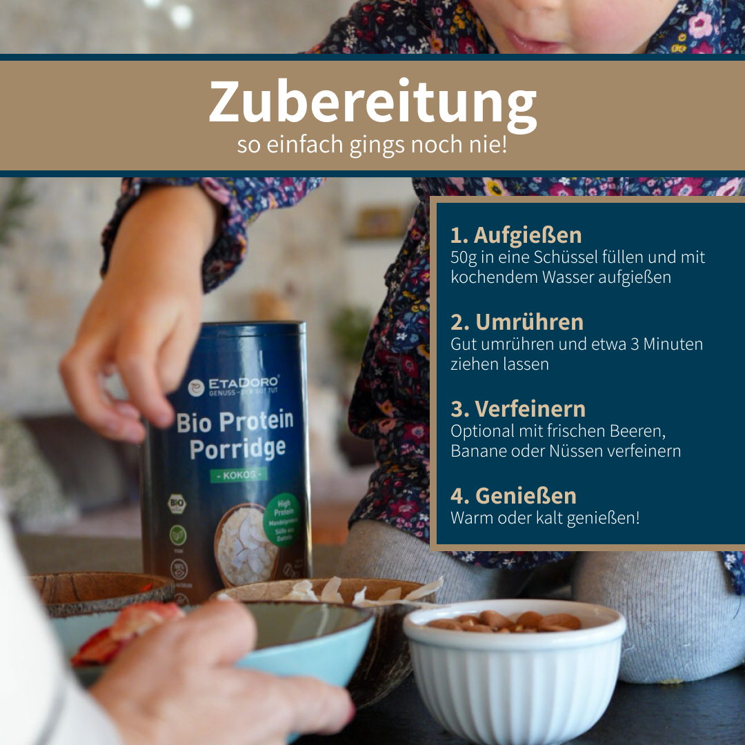 Mandelprotein Porridge - Apfel Zimt