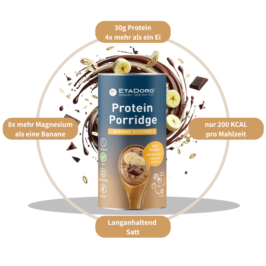 Mandelprotein Porridge - Schoko Banane