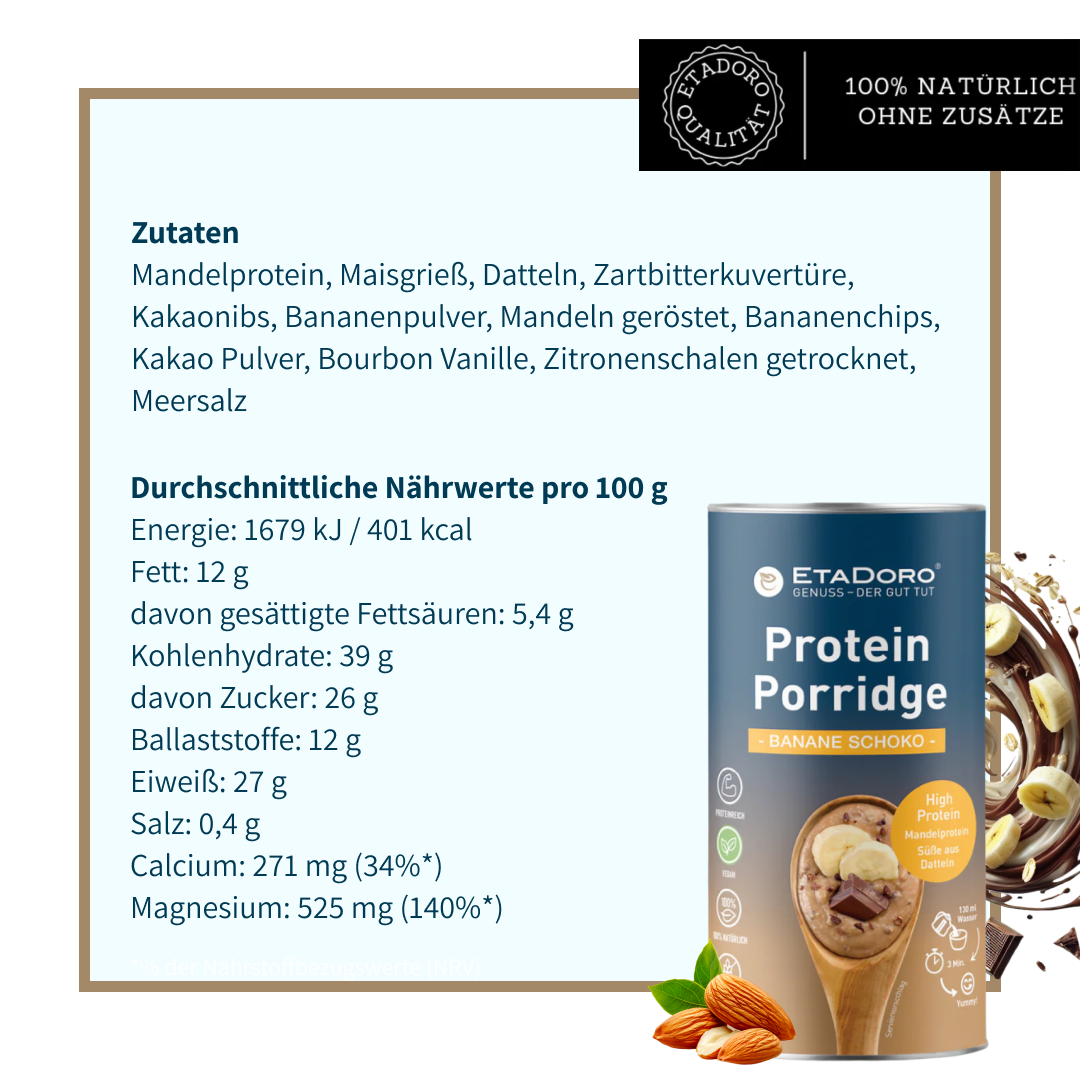 Mandelprotein Porridge - Schoko Banane