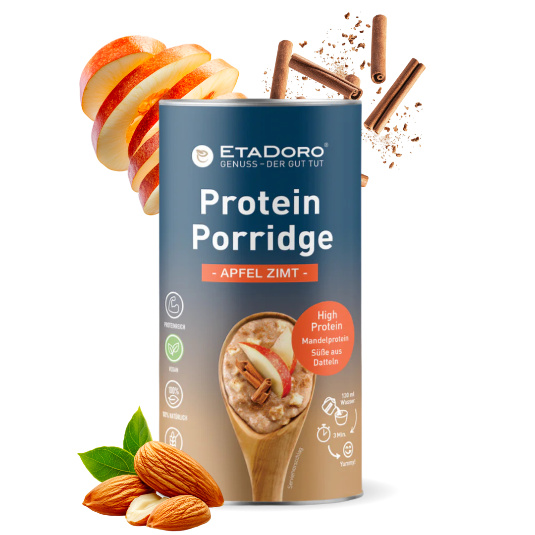 Mandelprotein Porridge - Apfel Zimt
