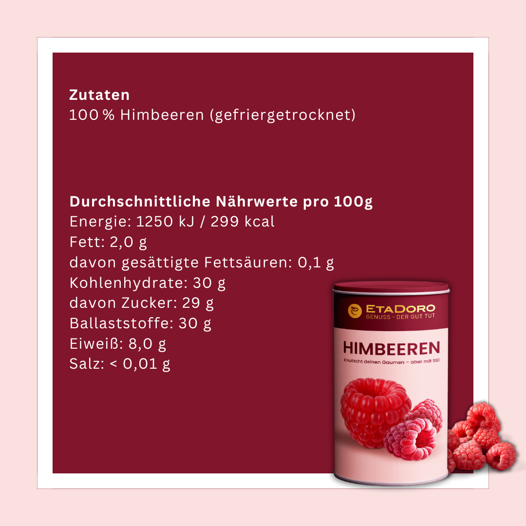 Gefriergetrocknete Himbeeren