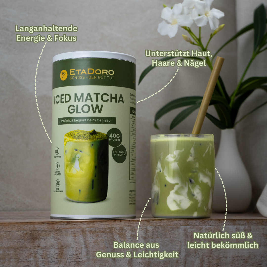 Almond Iced Matcha Glow